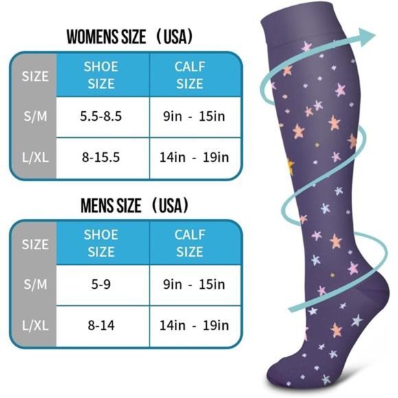 6 Copper Compression Socks for Women & Men (6 pairs) - Best Support - Picture 6 of 6